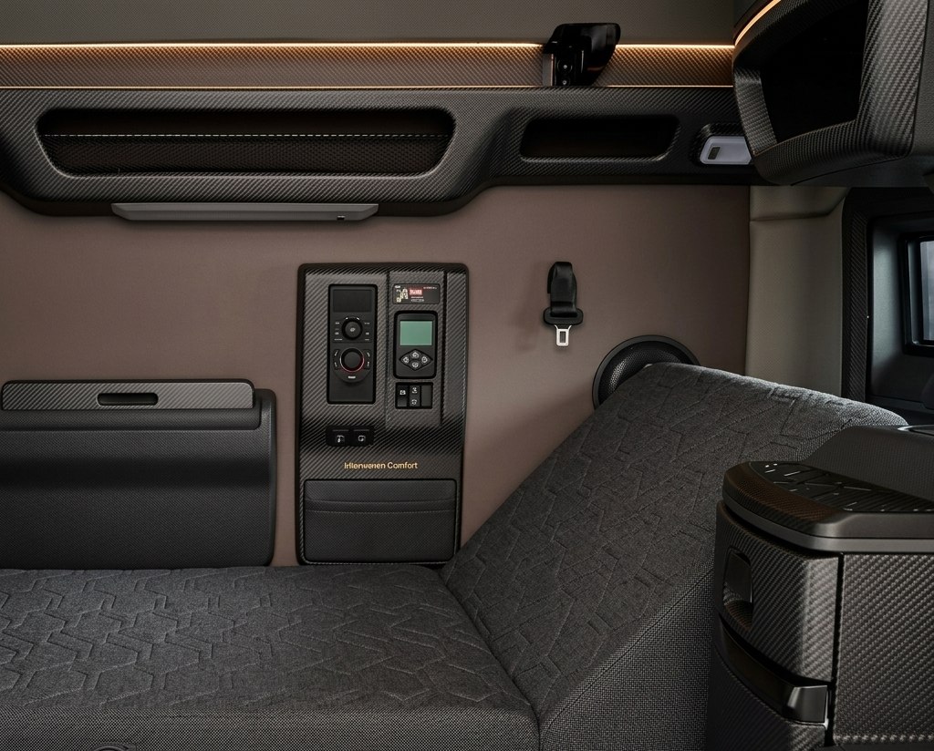 Sleeper cab with comfortable bed